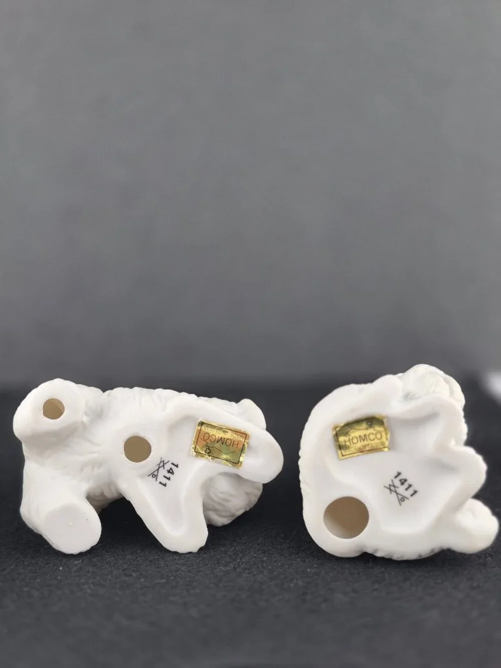 Vintage Set of 3 Homco White Maltese/Westie/Shih Tzu  Puppy Dog Figurines #1411